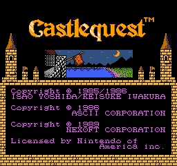 Castlequest (USA) Title Screen